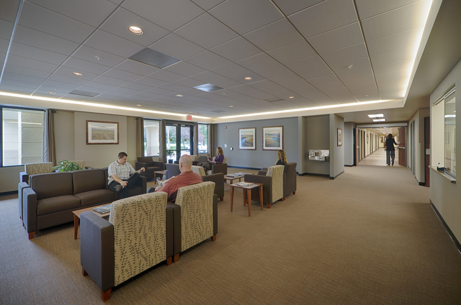 Inside the Aurora Santa Rosa Hospital. TLCD Architecture recently completed renovations at this mental health hospital in Santa Rosa, CA. The finishes selected create a warm, welcoming atmosphere conducive to healing. The same design approach is being used in the Sonoma County Crisis Stabilization Unit.