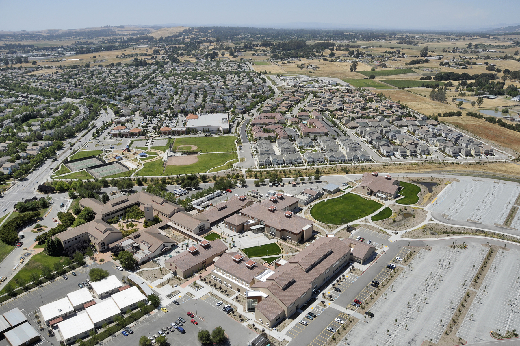 SRJC, Petaluma, Aerial view