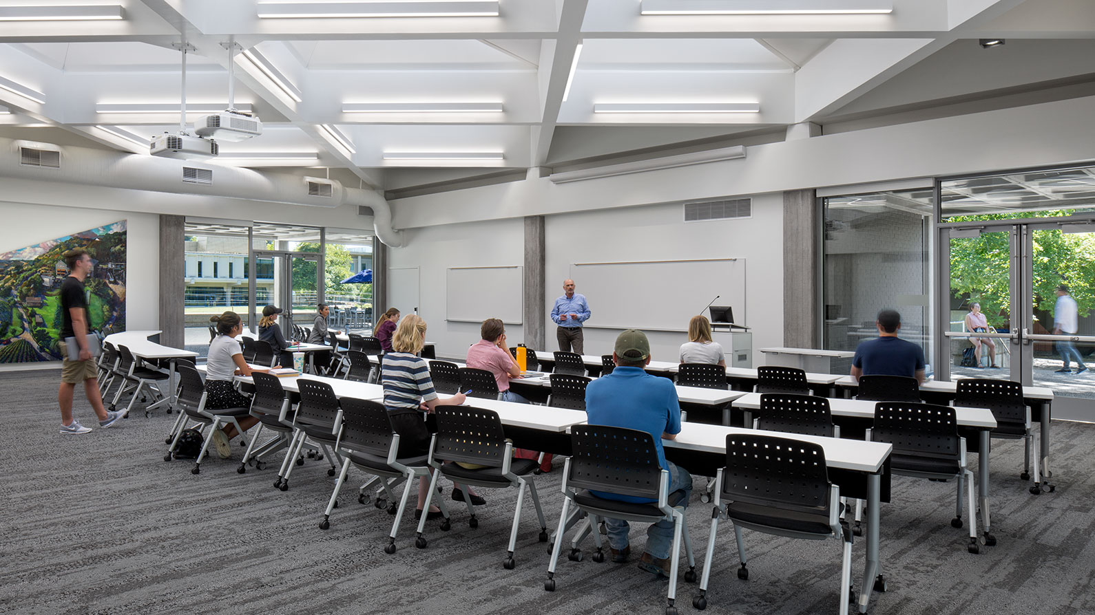 Flexible learning classroom at Wine Spectator Learning Center, Sonoma State University
