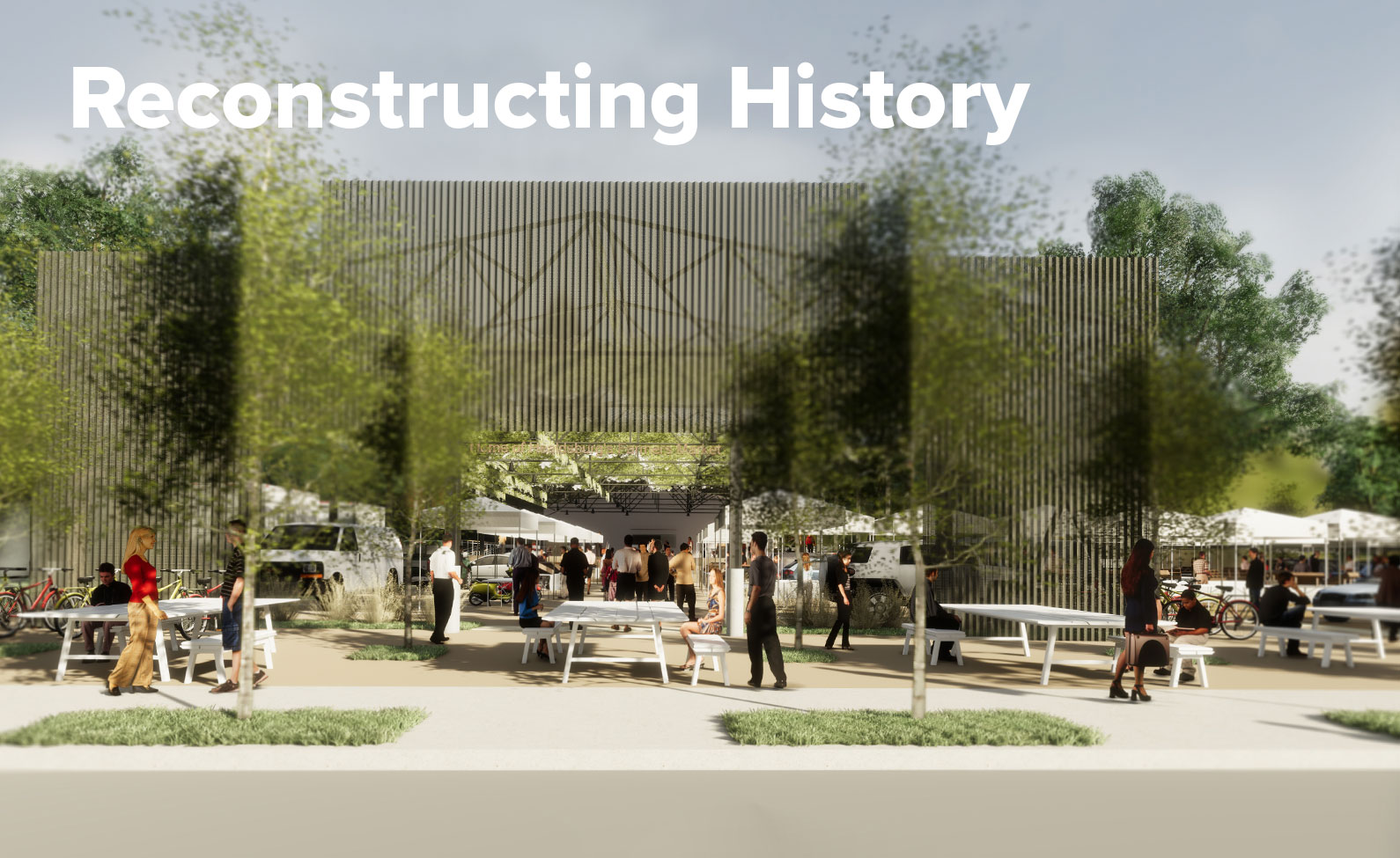 City of Healdsburg, historic Cerri Building, pavilion at 3 north
