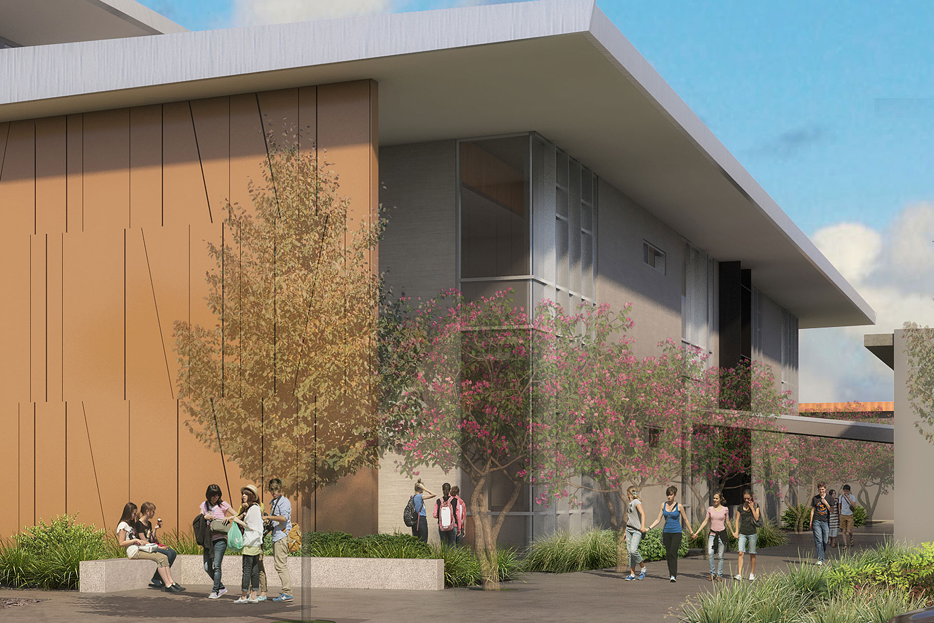 Santa Rosa City Schools, Montgomery High School, Classroom Building, TLCD Architecture