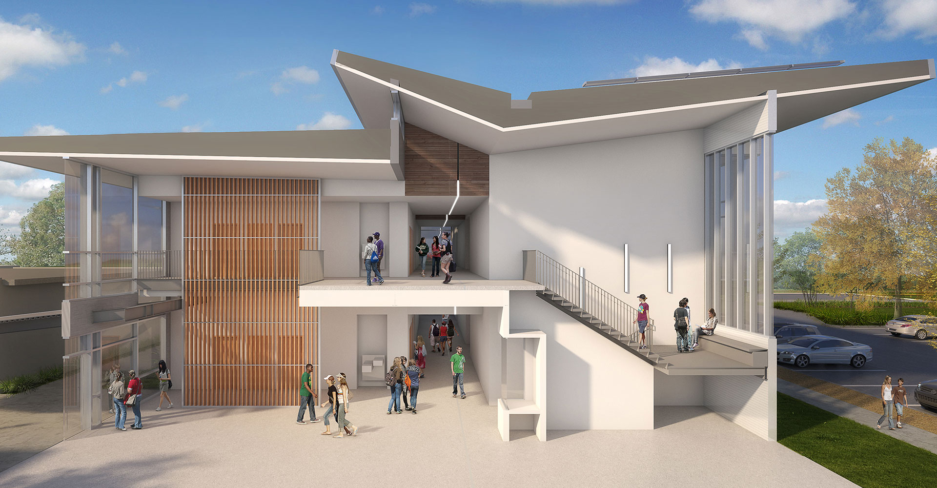 Santa Rosa City Schools, Montgomery High School, Classroom Building, TLCD Architecture