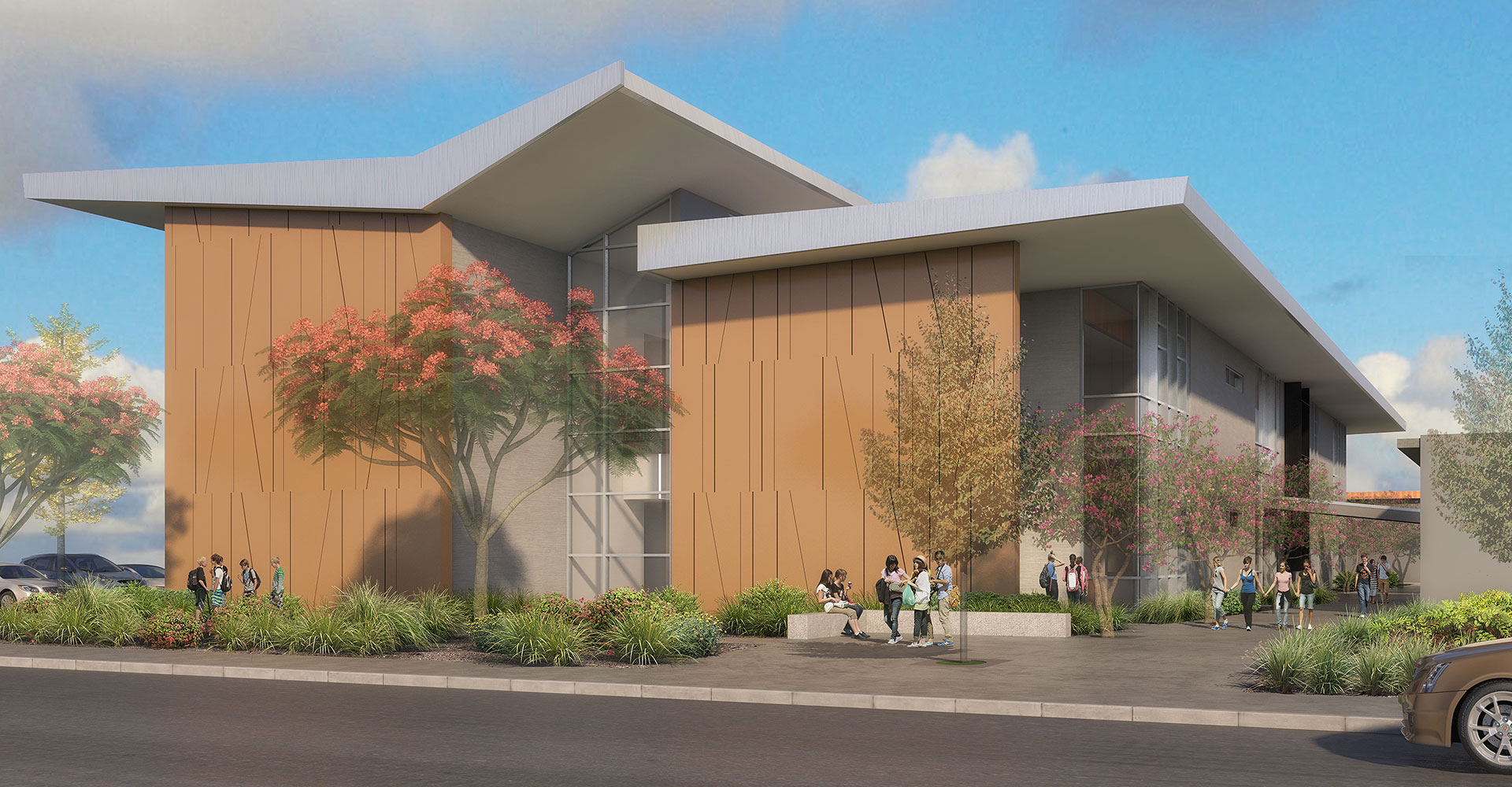 Santa Rosa City Schools, Montgomery High School, Classroom Building, TLCD Architecture