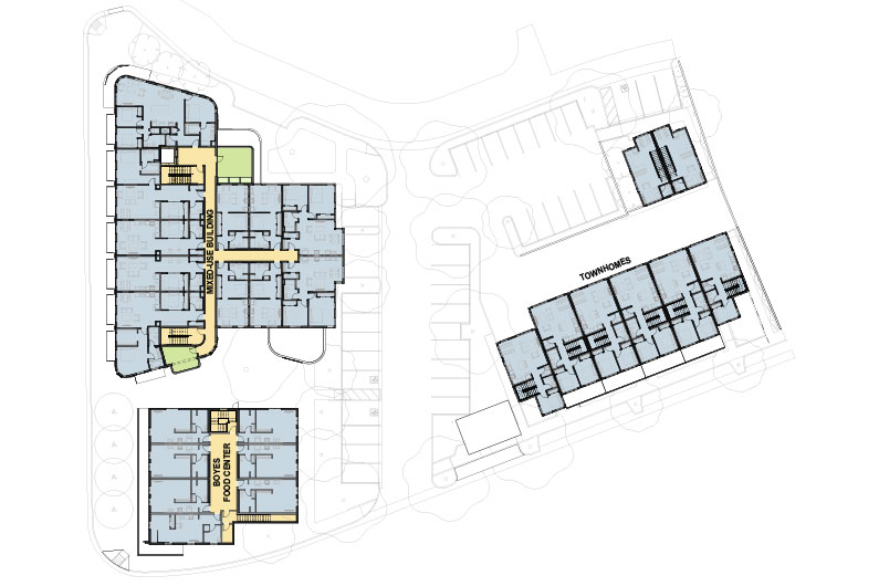 Boyes Food Center, TLCD Architecture, Boyes Hot Springs, Multifamily, Mixed Use, Springs Specific Plan