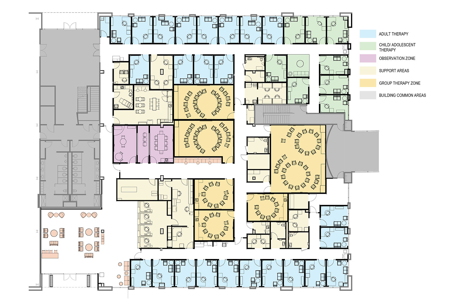 Kaiser Permanente Petaluma Behavioral Health Center, Floor Plan graphic