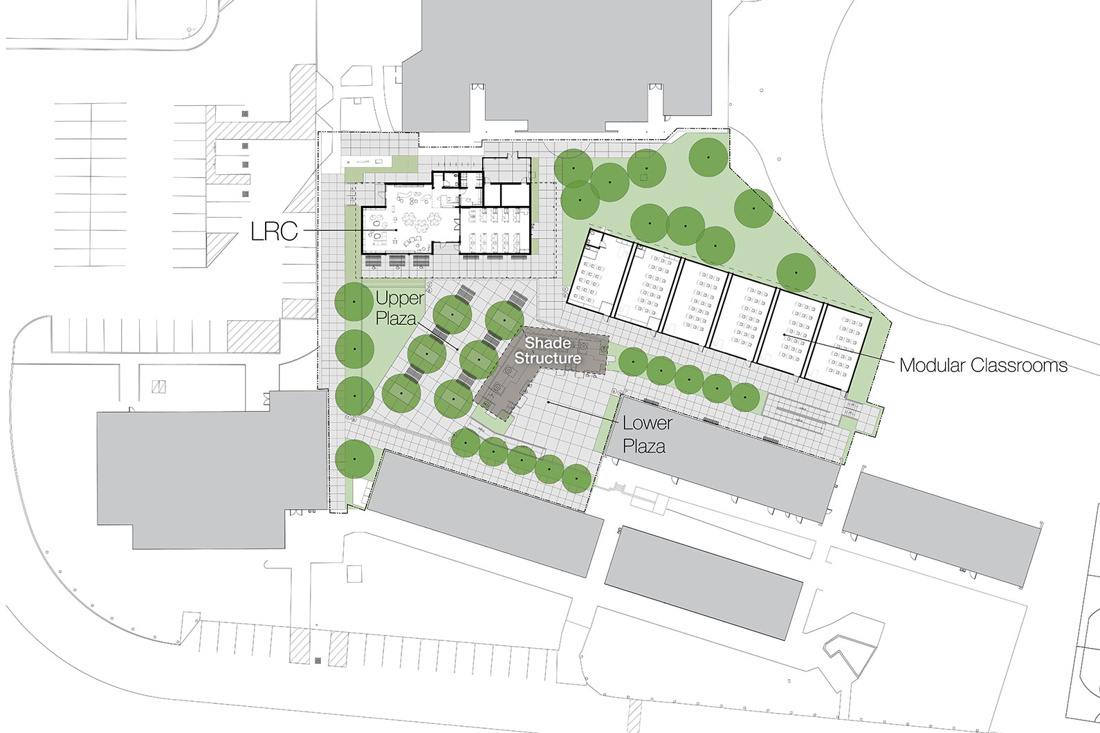 Site plan of Terrace Middle School Learning Resource Center