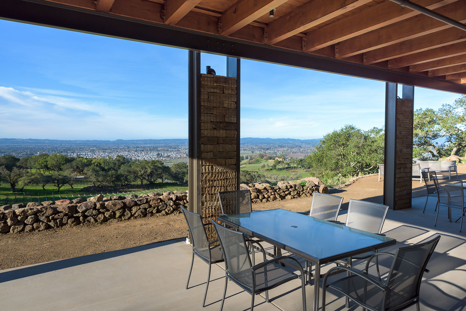 View from lower deck looking out at Santa Rosa to the West