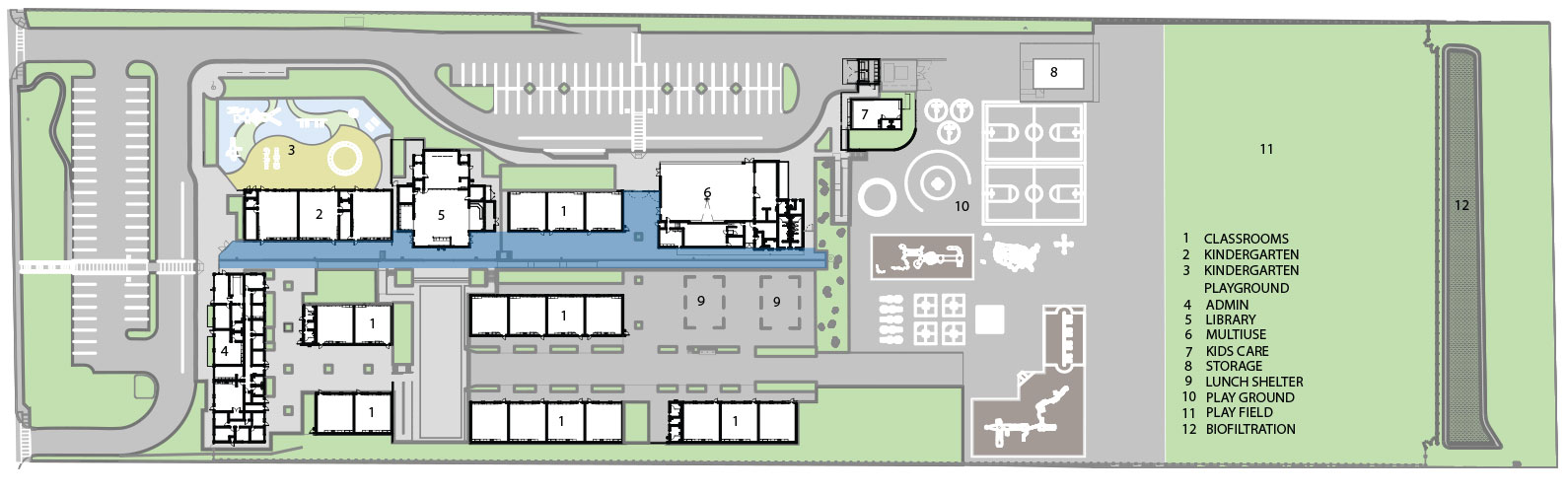 Site plan of Irene Snow Elementary