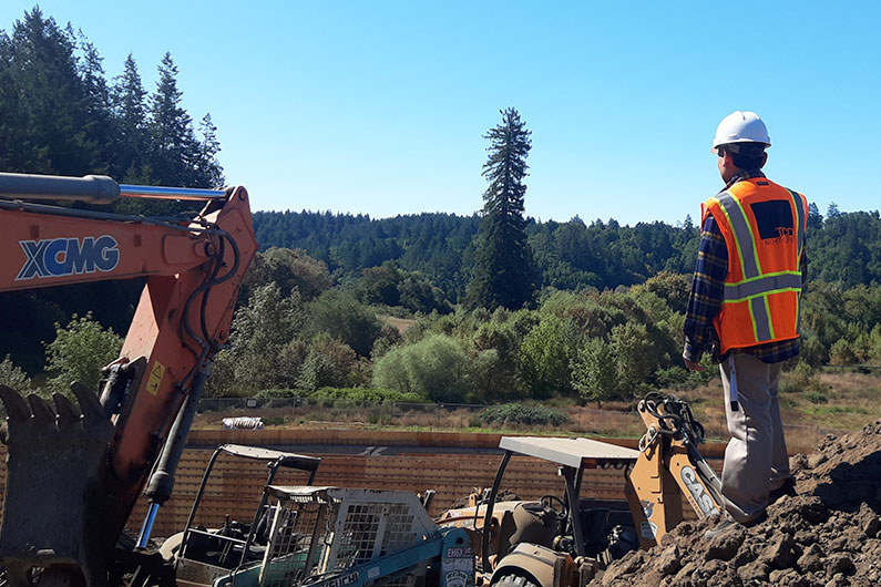 Ismael at site visit at Harmony School District Occidental