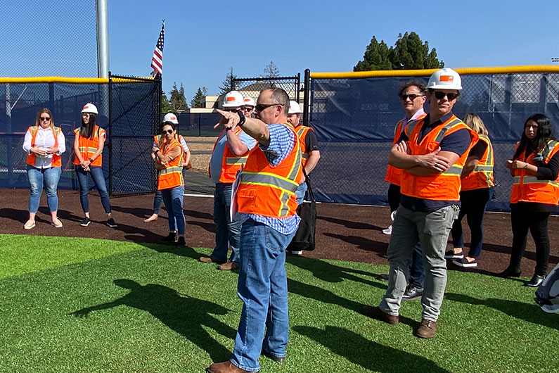 TLCD Team touring Santa Rosa Junior College project