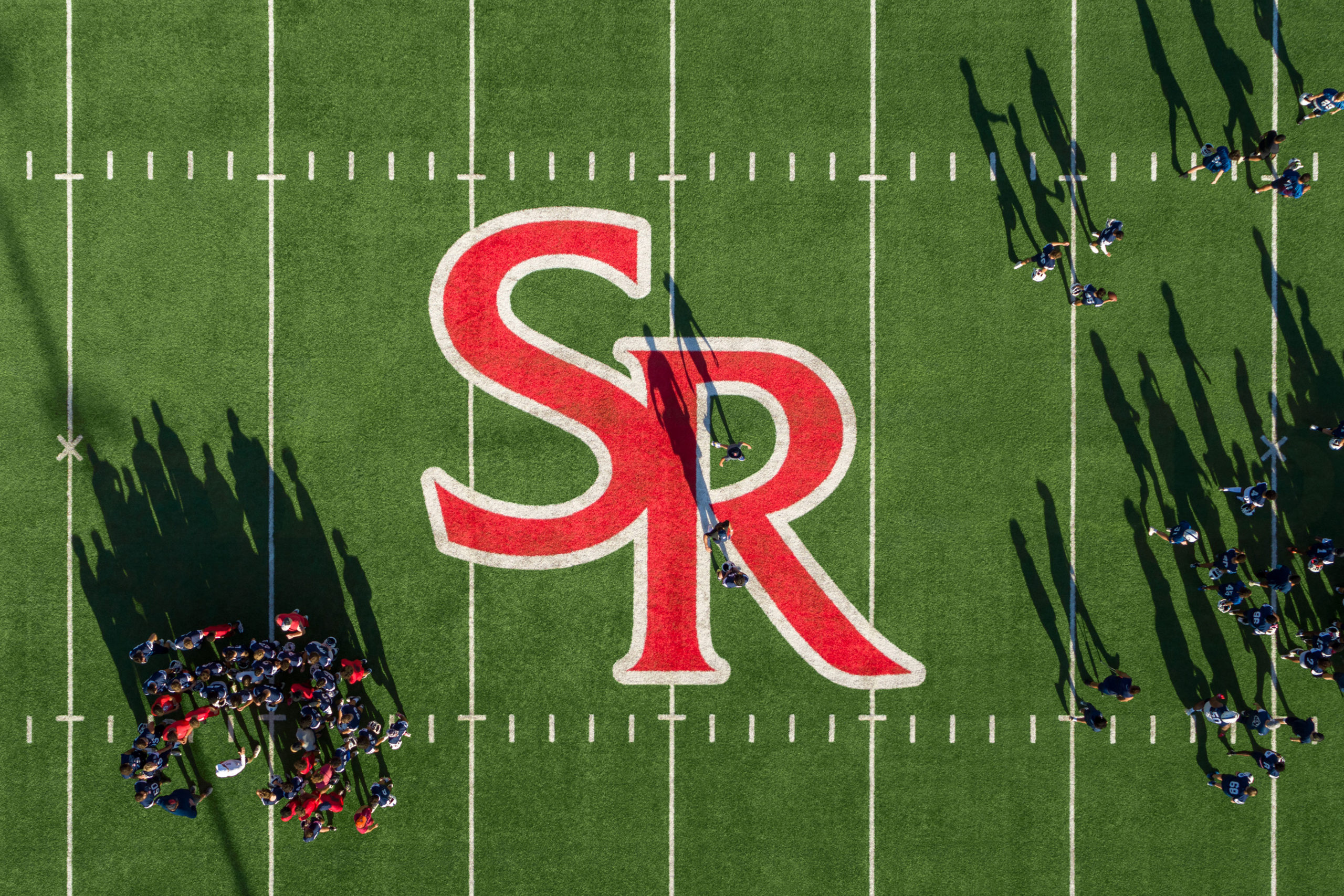 Santa Rosa Junior College logo on football field