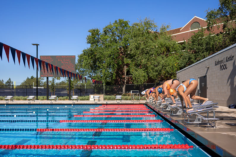 Swim practice at Santa Rosa Junior College