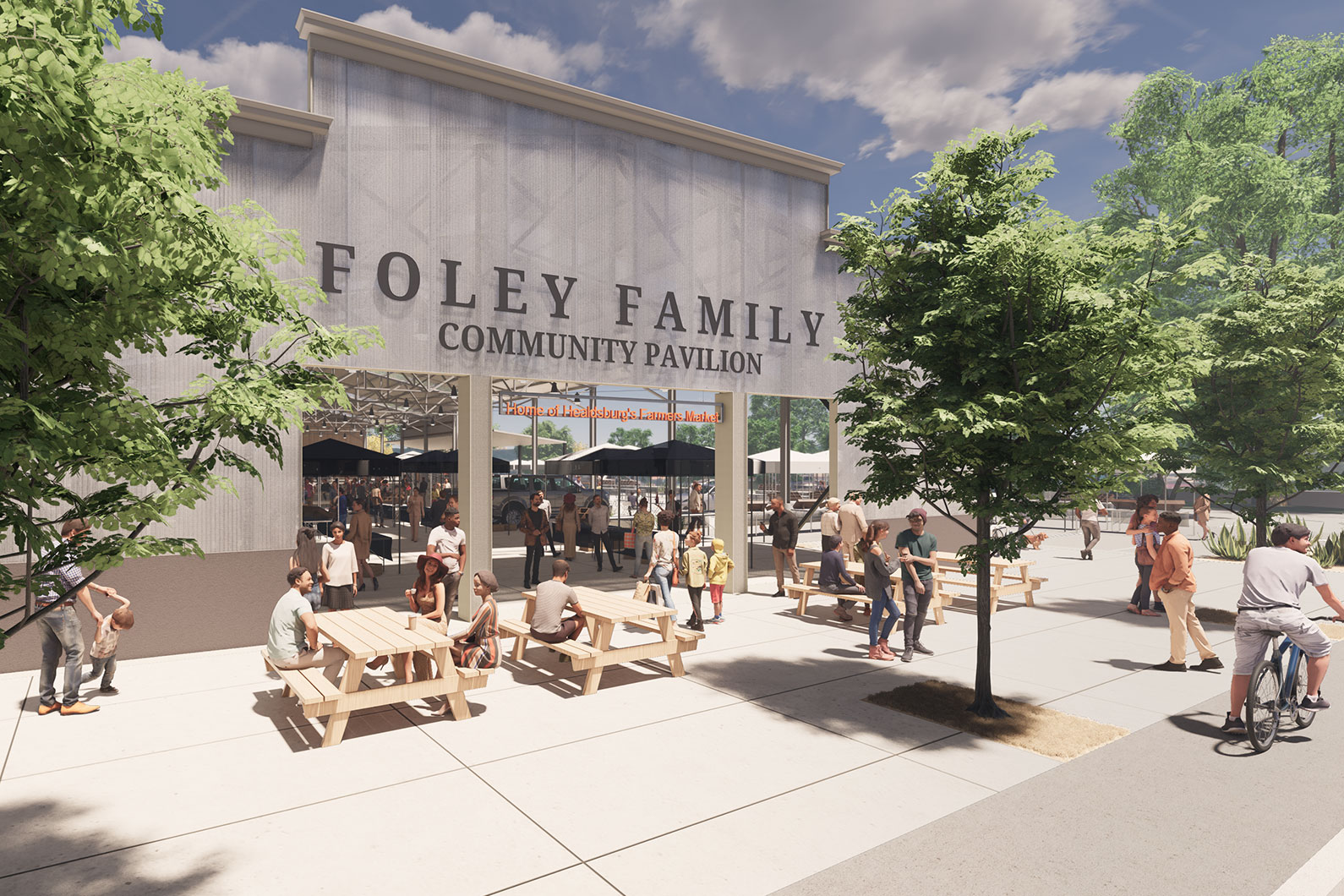 Foley Family Community Pavilion Entry Rendering