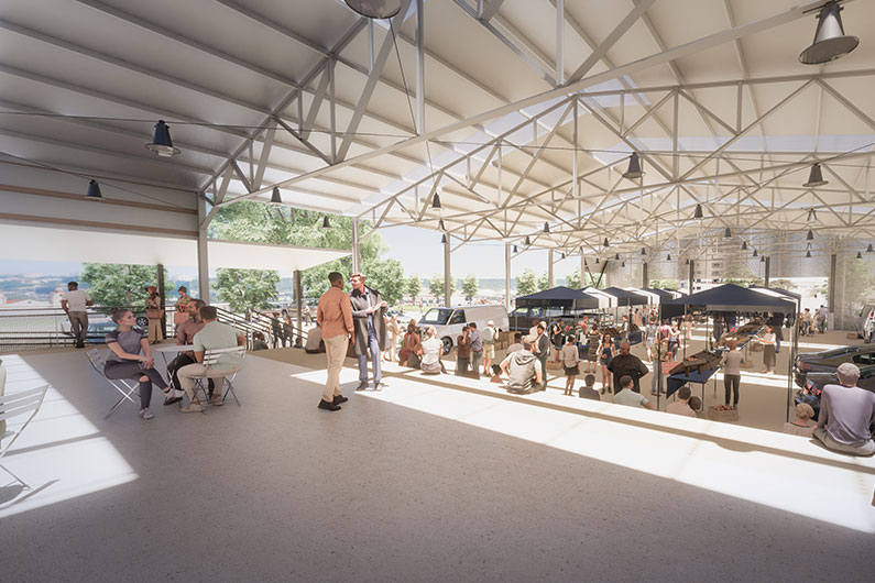 Foley Family Community Pavilion Interior Rendering