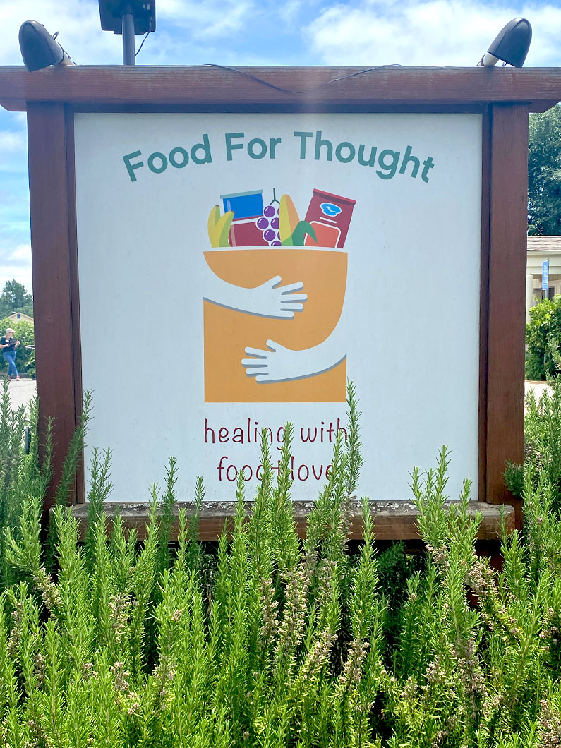 Entry Sign at Food For Thought Food Bank Forrestville