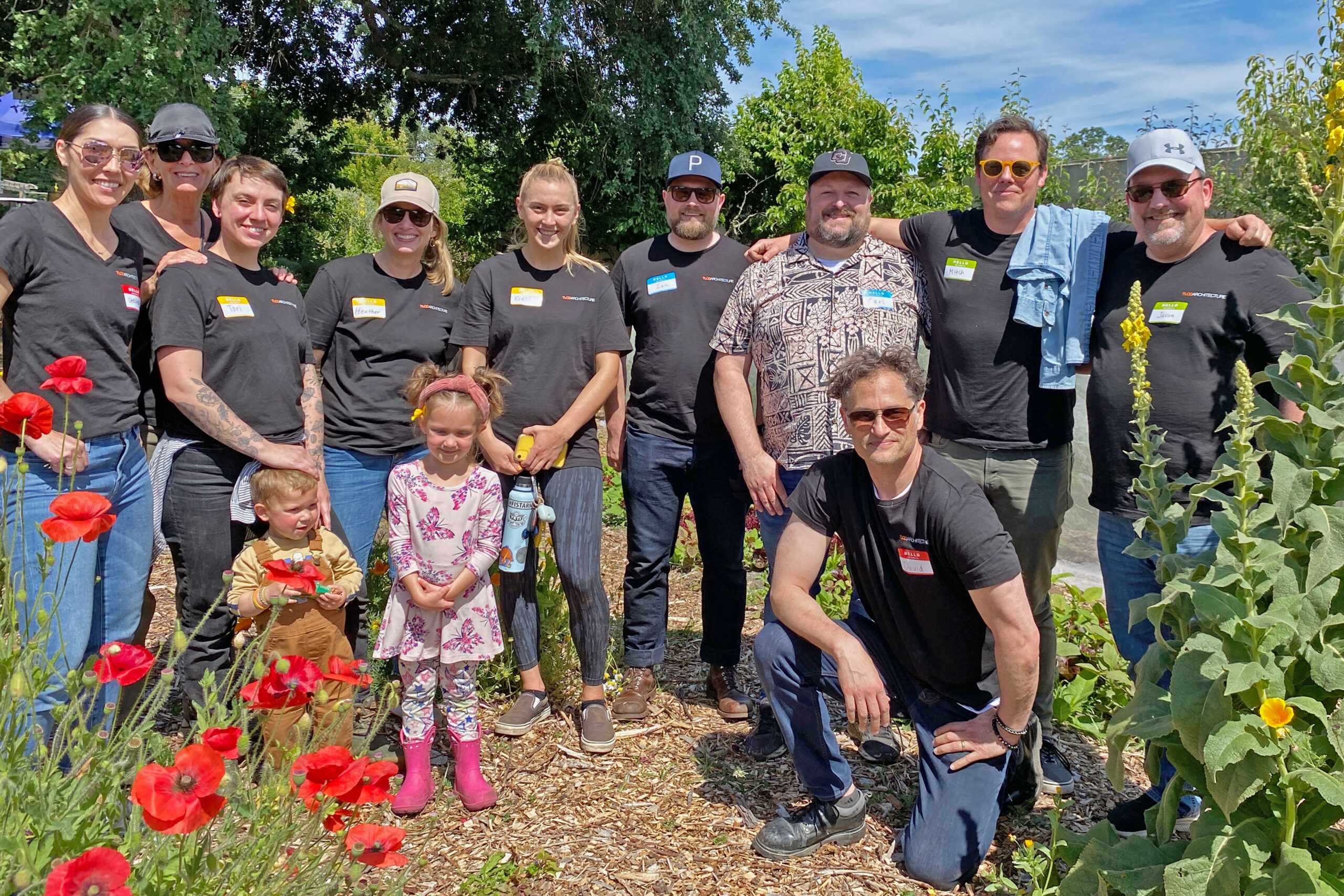 TLCD Team outside at Food For Thought Food Bank