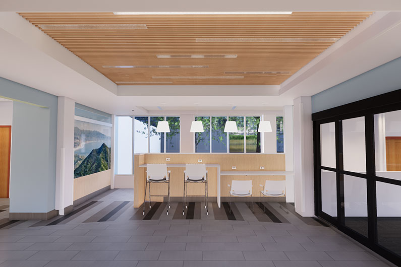 Rendering of Kaiser San Rafael lobby