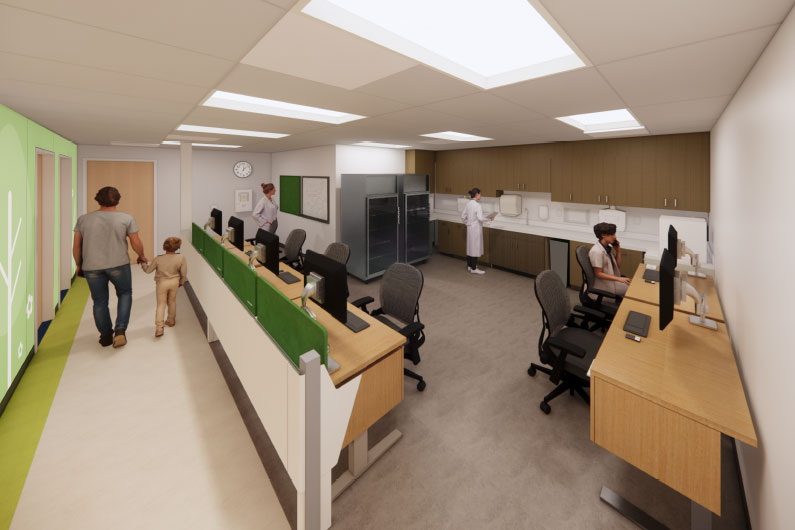 Early TLCD rendering of remodeled space