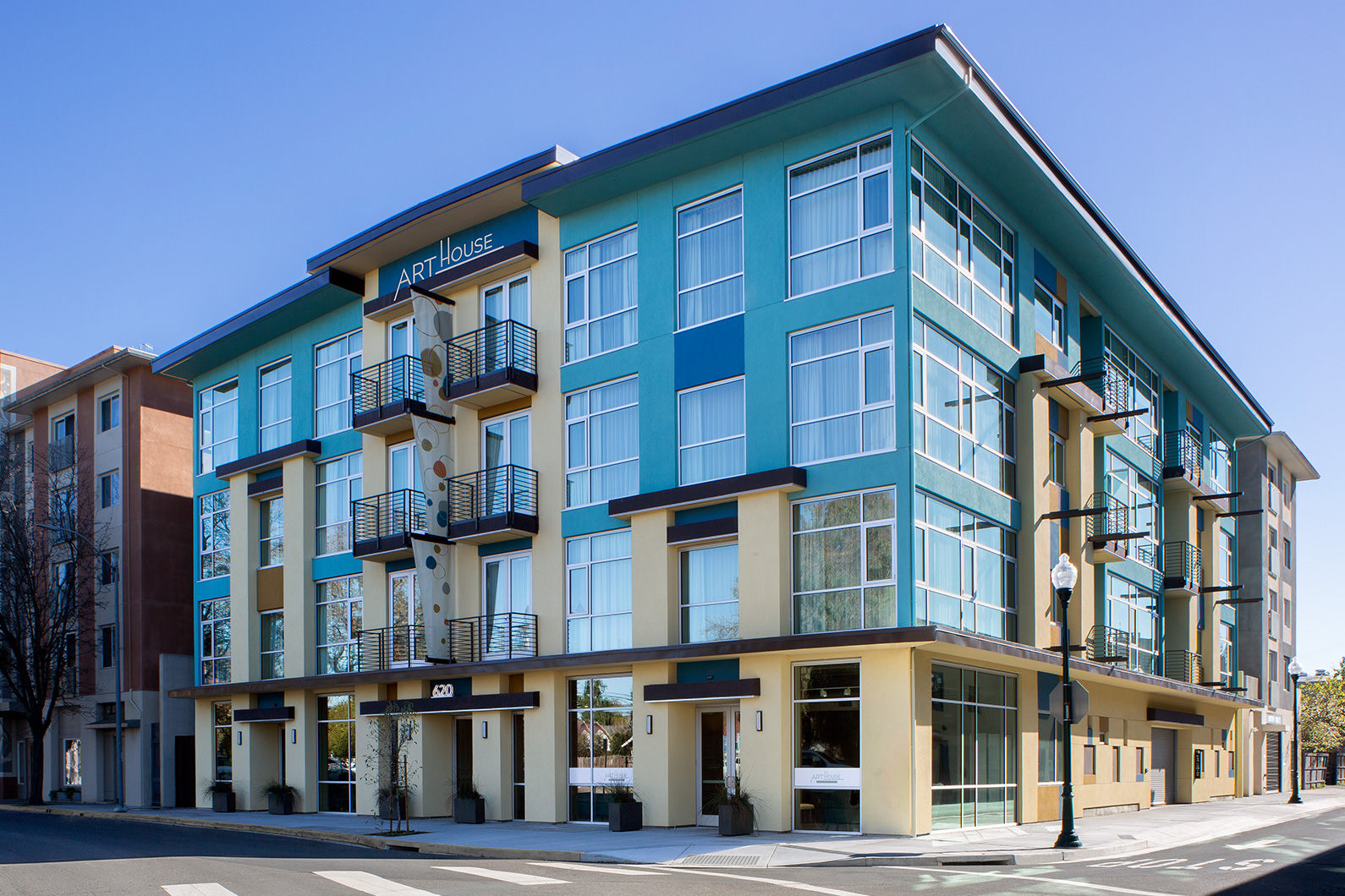 Exterior photo of Art House, extended stay apartment in downtown Santa Rosa, CA