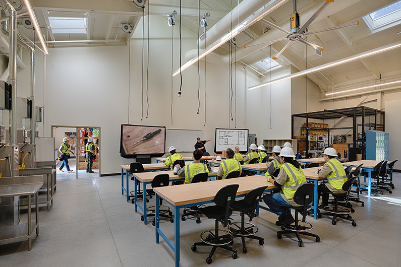 SRJC students in classroom at Construction Training Center