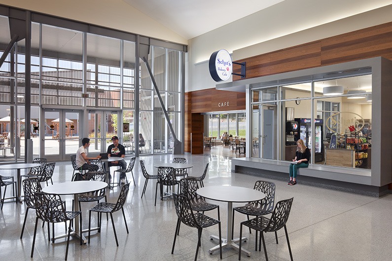 Interior photo of Lowery Student Center at Mendocino College in Ukiah