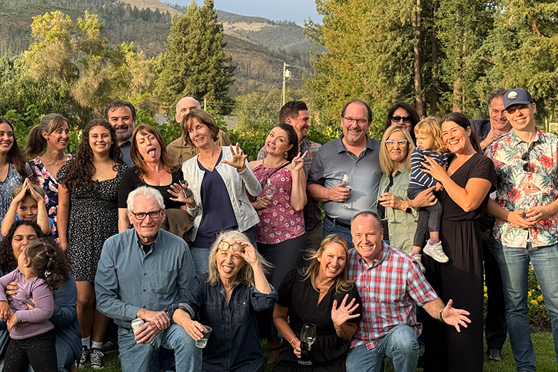 TLCD making silly faces for group photo at Landmark